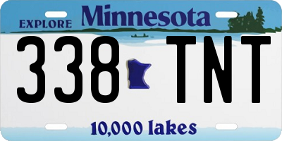 MN license plate 338TNT