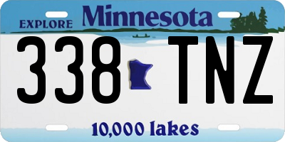 MN license plate 338TNZ