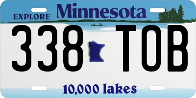 MN license plate 338TOB