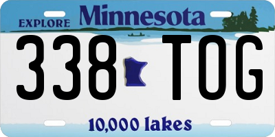 MN license plate 338TOG