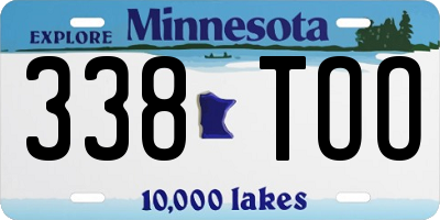 MN license plate 338TOO