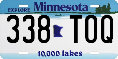 MN license plate 338TOQ