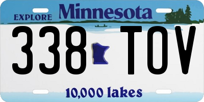 MN license plate 338TOV