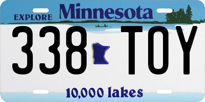 MN license plate 338TOY