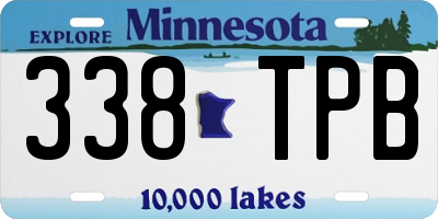 MN license plate 338TPB