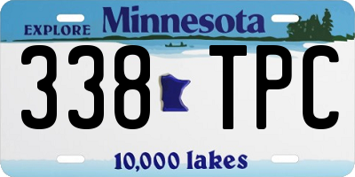 MN license plate 338TPC