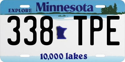 MN license plate 338TPE