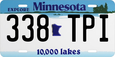 MN license plate 338TPI