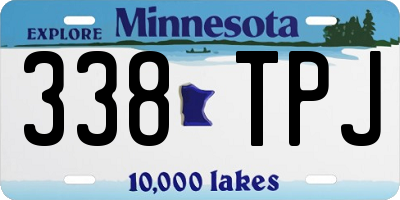 MN license plate 338TPJ