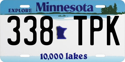 MN license plate 338TPK
