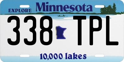 MN license plate 338TPL