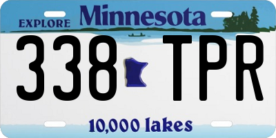 MN license plate 338TPR