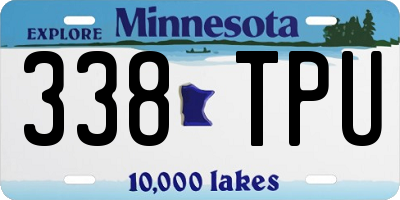 MN license plate 338TPU