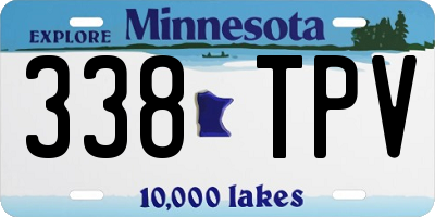 MN license plate 338TPV