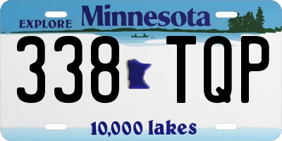 MN license plate 338TQP