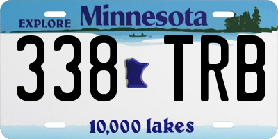 MN license plate 338TRB
