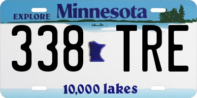 MN license plate 338TRE