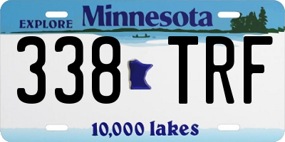 MN license plate 338TRF