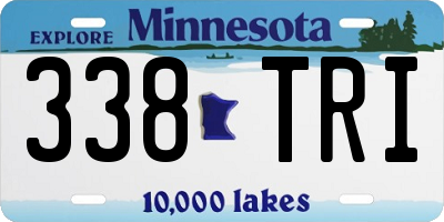 MN license plate 338TRI