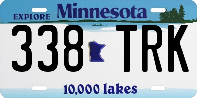 MN license plate 338TRK