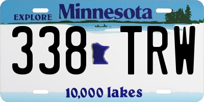 MN license plate 338TRW