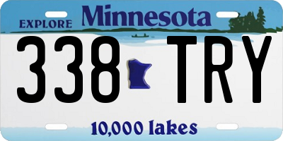 MN license plate 338TRY
