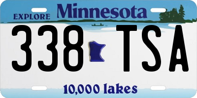 MN license plate 338TSA