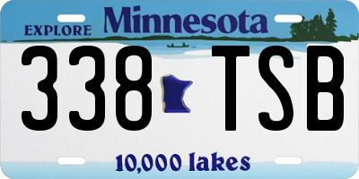 MN license plate 338TSB