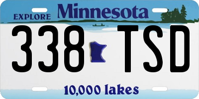 MN license plate 338TSD
