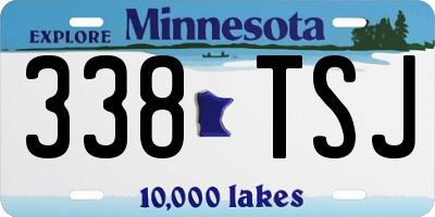 MN license plate 338TSJ