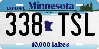 MN license plate 338TSL