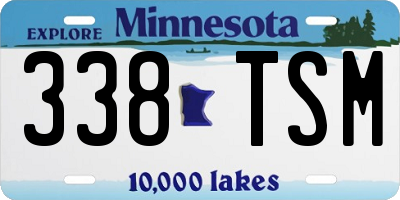 MN license plate 338TSM