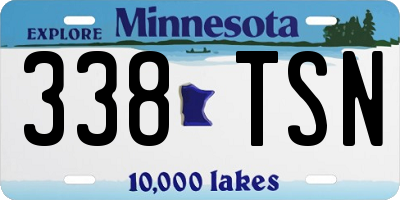 MN license plate 338TSN