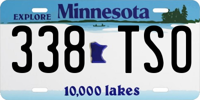 MN license plate 338TSO