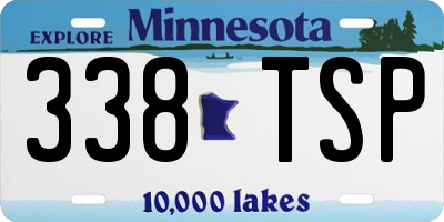 MN license plate 338TSP