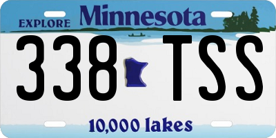 MN license plate 338TSS