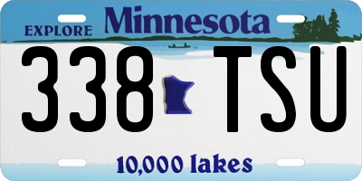 MN license plate 338TSU