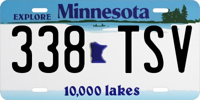 MN license plate 338TSV