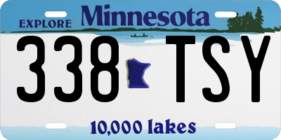 MN license plate 338TSY