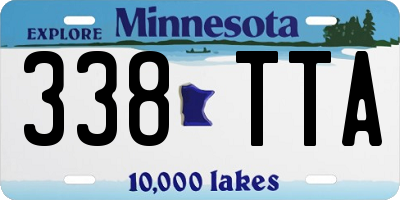 MN license plate 338TTA