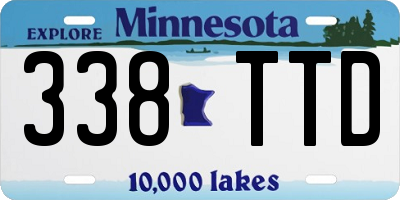 MN license plate 338TTD