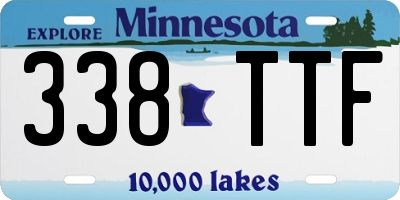 MN license plate 338TTF