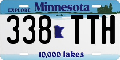 MN license plate 338TTH