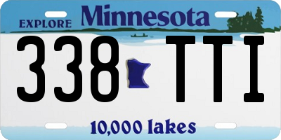 MN license plate 338TTI