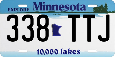 MN license plate 338TTJ