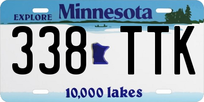 MN license plate 338TTK
