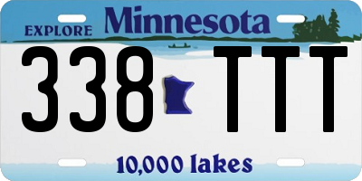 MN license plate 338TTT