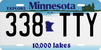 MN license plate 338TTY