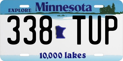 MN license plate 338TUP
