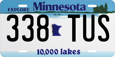 MN license plate 338TUS